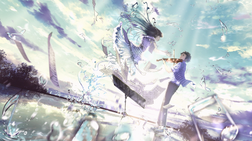 (pid 70448284)ある日突然、音符が女の子になった